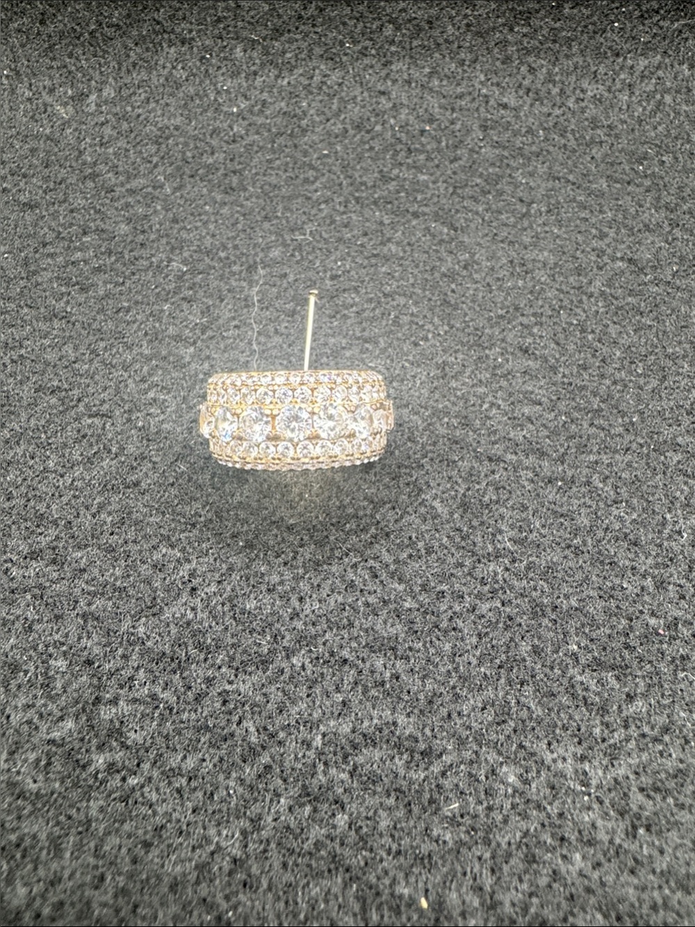 Gold Crystal Pavé Dome Ring - Women's Jewelry